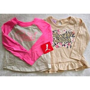 Puma & Real Love Girls Longsleeve Shirts Toddler Size 24 Months